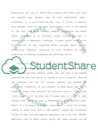 Health Crisis: Obesity