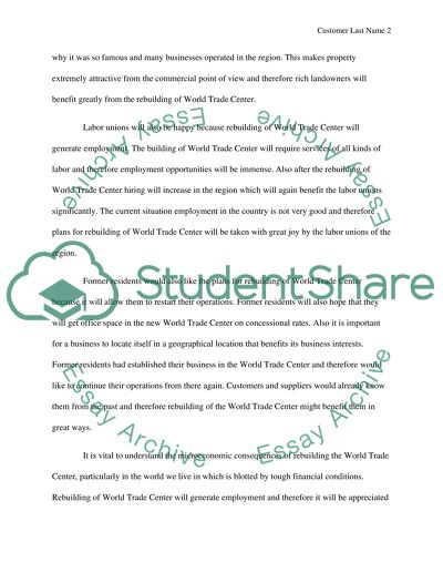 Rebuilding of World Trade Center