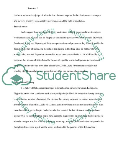 John Lockes Text about Government