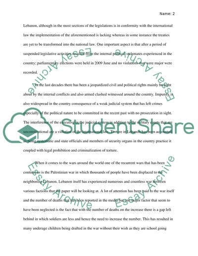 Military Training and Indoctrination of Children In Palestinian Refugees Camp in Lebanon