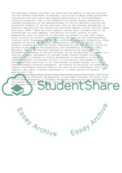 The Measurement Mechanisms of Service Quality