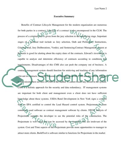 Contracts and Contract Management Systems