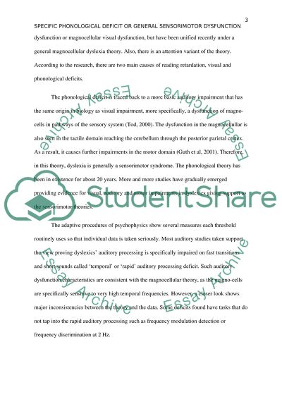 Specific Phonological Deficit