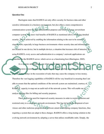 RADIUS Implementation