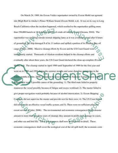 The Roots and Backwash of Exxon Valdez Oil Spill