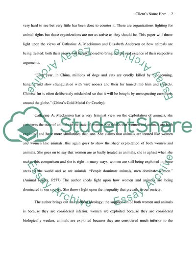 Animal Rights and the Influence of Mass Media on the American Society