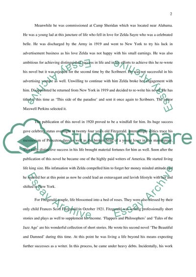 Onnect Events in Fitzgeralds life with situations and events in The Great Gatsby