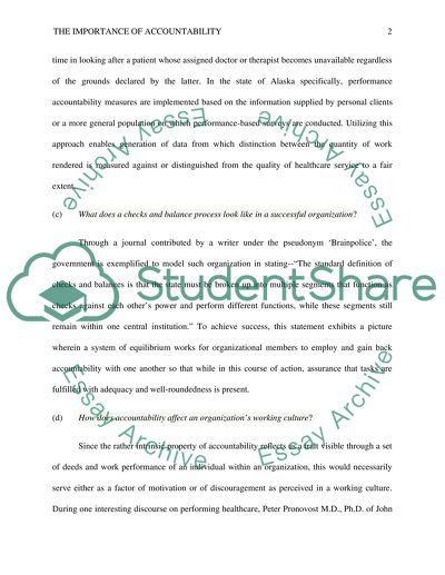 The Importance of Accountability