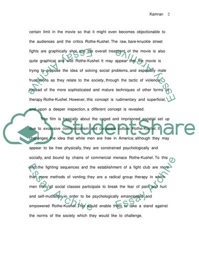 The Psychological Elements in the Movie Fight Club