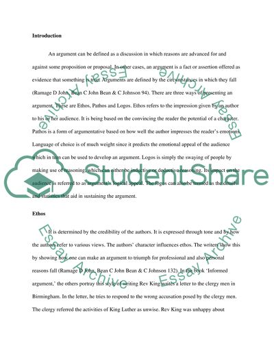 Ethos, Logos and Pathos that Rev King Used