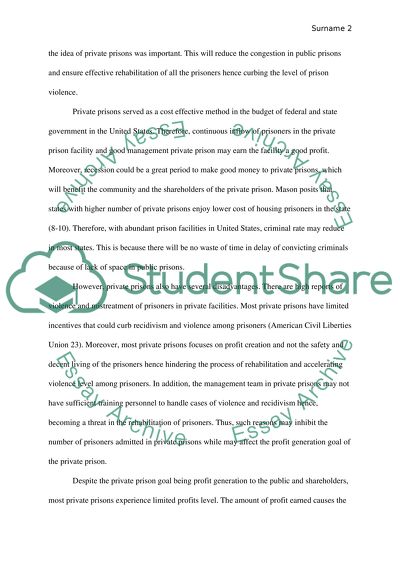 Privatization of Prisons