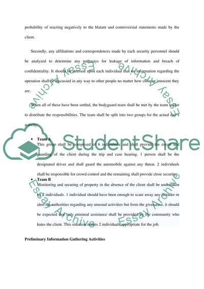 Security Planning and Threat Assessment