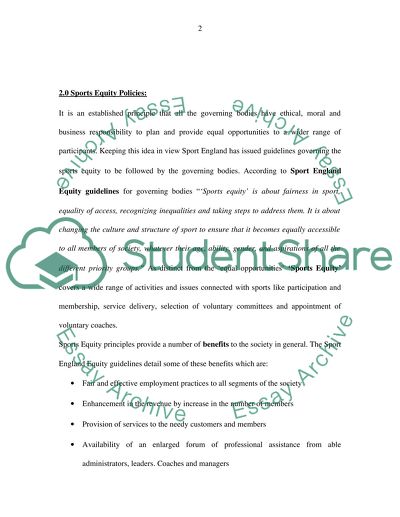 Sports England National Governing Bodies and Its Guidelines