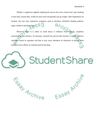 How Nicotine affects human behaviors