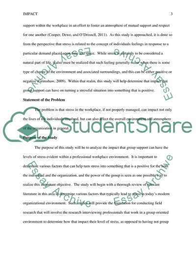 The Stress in the Workplace