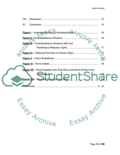 Homo Erectus and Its Sub-species