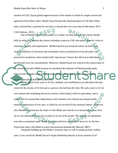 Sheikh Zayeds Philosophies as a Leader