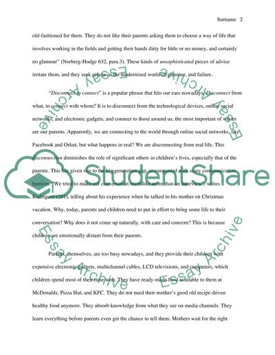 Role of Parents Diminishes from Generation to Generation