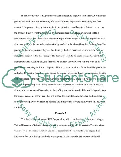 Mini-Case: Staffing Examples