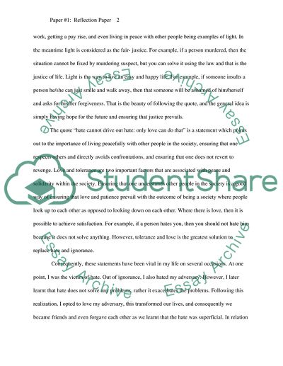 Light Changes Darkness, Love Changes Hate