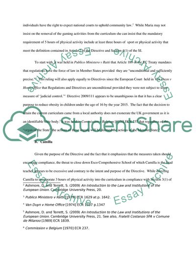 Law and Institutions of the European Union