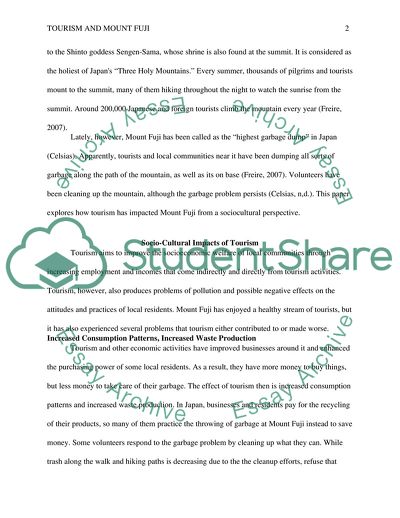 Tourism and Mount Fuji