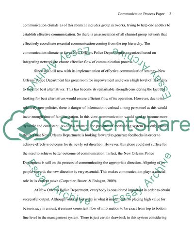 Communication process paper