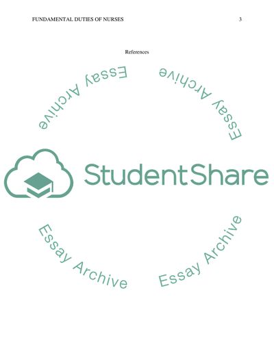 Fundamental Duties of Nurses