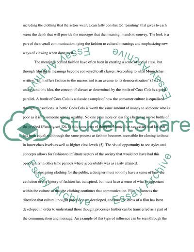 The Influence of Film and Fashion and the Impact on Cultural Traditions of Behavior