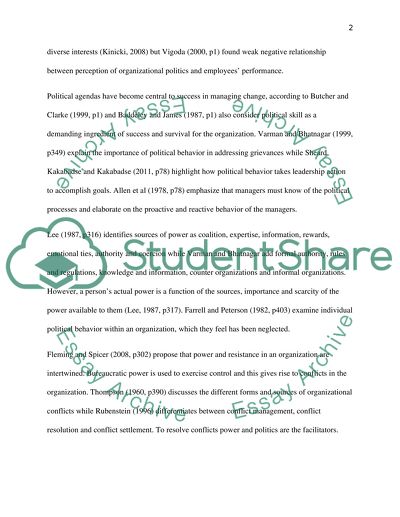 Organizational Politics