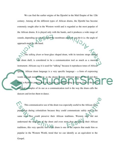 African Drum - Use and Function