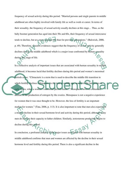 middle adulthood essay examples