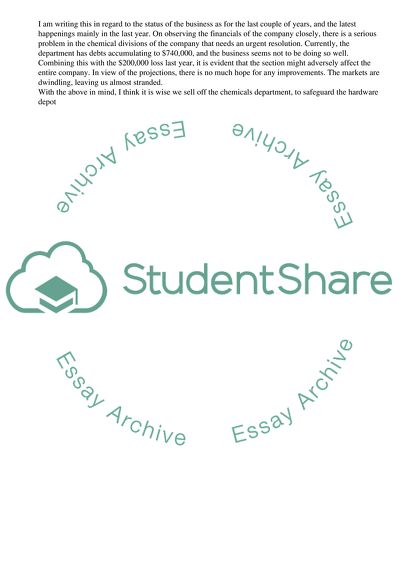 The Status of the Business as for the Last Couple of Years