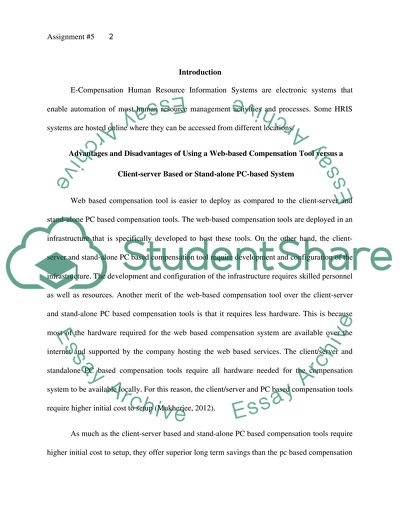 E-Compensation Human Resources Information Systems