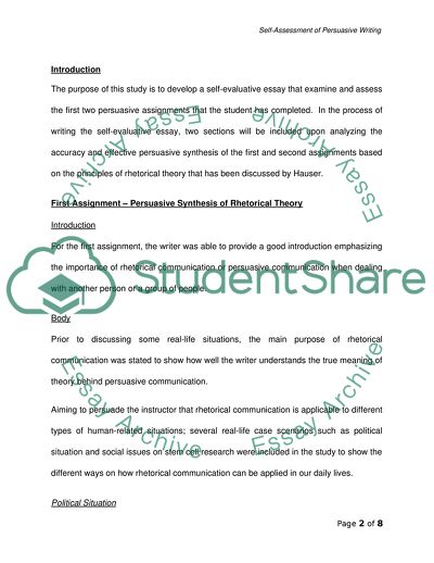 Persuasive Synthesis of Rhetorical Theory