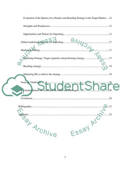 Global marketing strategy and product launch: Superdrug to India