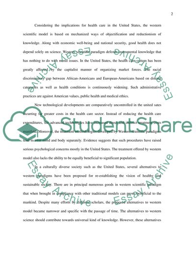 Alternative Health Paradigms