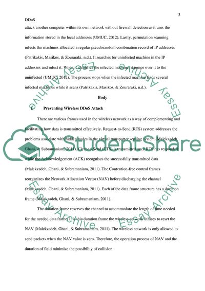 Techniques for Detecting, Preventing or Mitigating Distributed Denial of Service