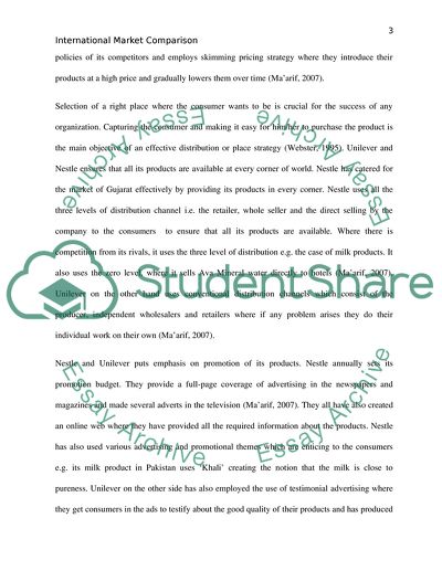 Unilevers and Nestles International Marketing Strategies