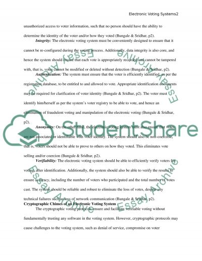 electronic voting systems essay Read this essay on electronic voting system come browse our large digital warehouse of free sample essays get the knowledge you need in order to. electronic voting systems essay Read this essay on electronic voting system come browse our large digital warehouse of free sample essays get the knowledge you need in order to.