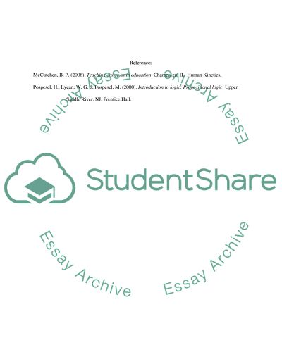 Analysis of Arguments