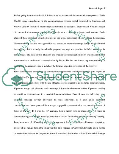 Role of Technology in Communication Process