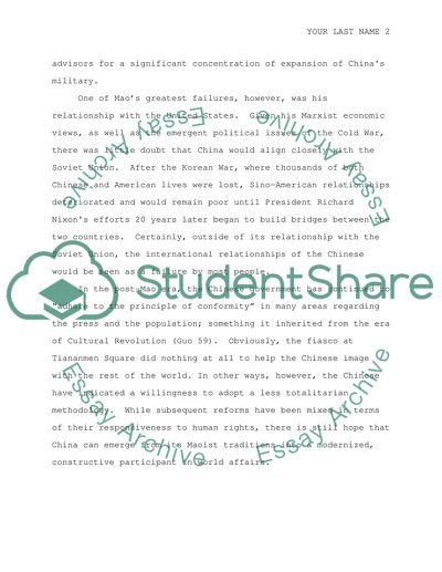 China: Maos Rule and Legacy