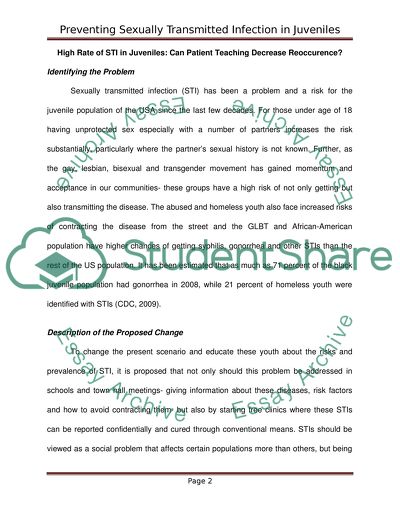 High rate of STI in Juveniles can patient teaching decrease reoccurance