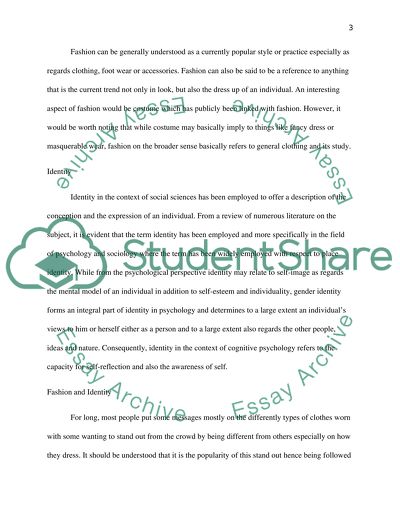 What Do Our Clothes Say about Who We Are or Who We Think We Are