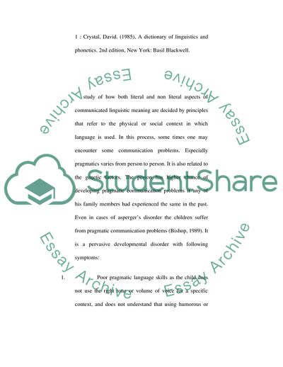 Individuals Pragmatic Communication and Insight as Limitations for the Clinician