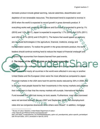 The Nature of Capital Markets: Increasing Demand for Services and Products