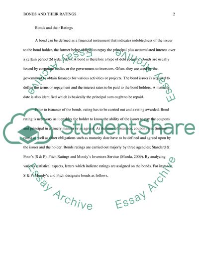 Bonds,Bonds Rating, and Types of Bonds