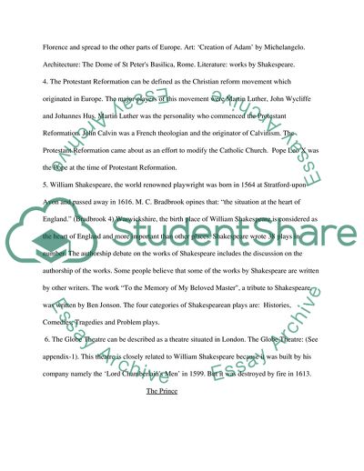 Renaissance and Early 17th Century