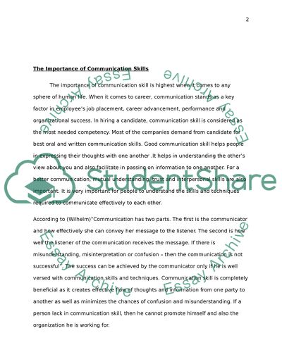 Communication Skills